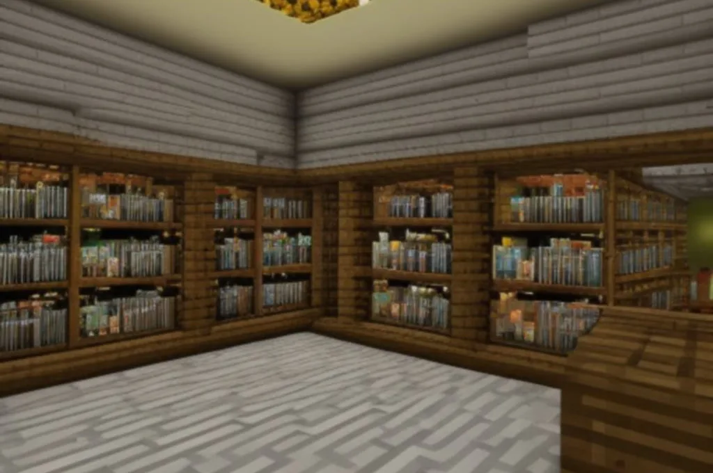 Jak zrobić biblioteczki w Minecraft